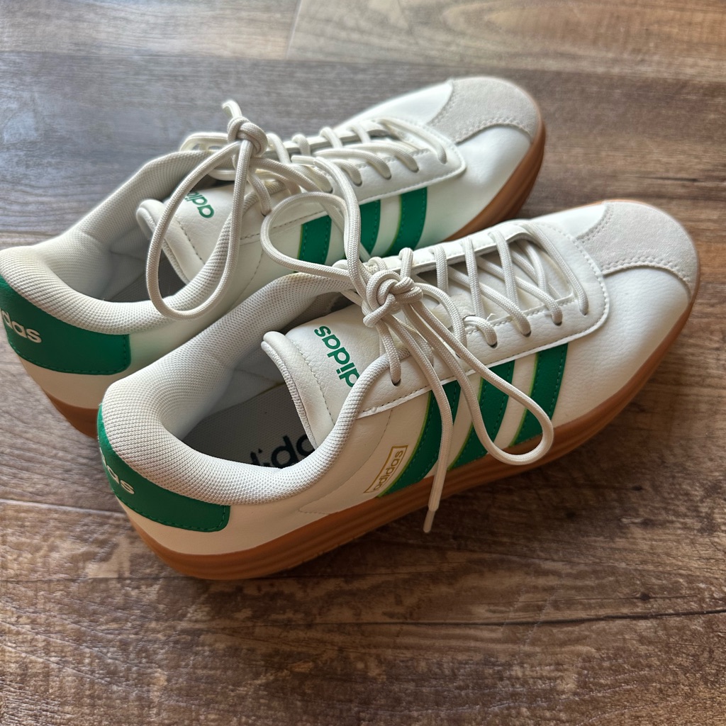 Adidas Classic White And Green Shoes